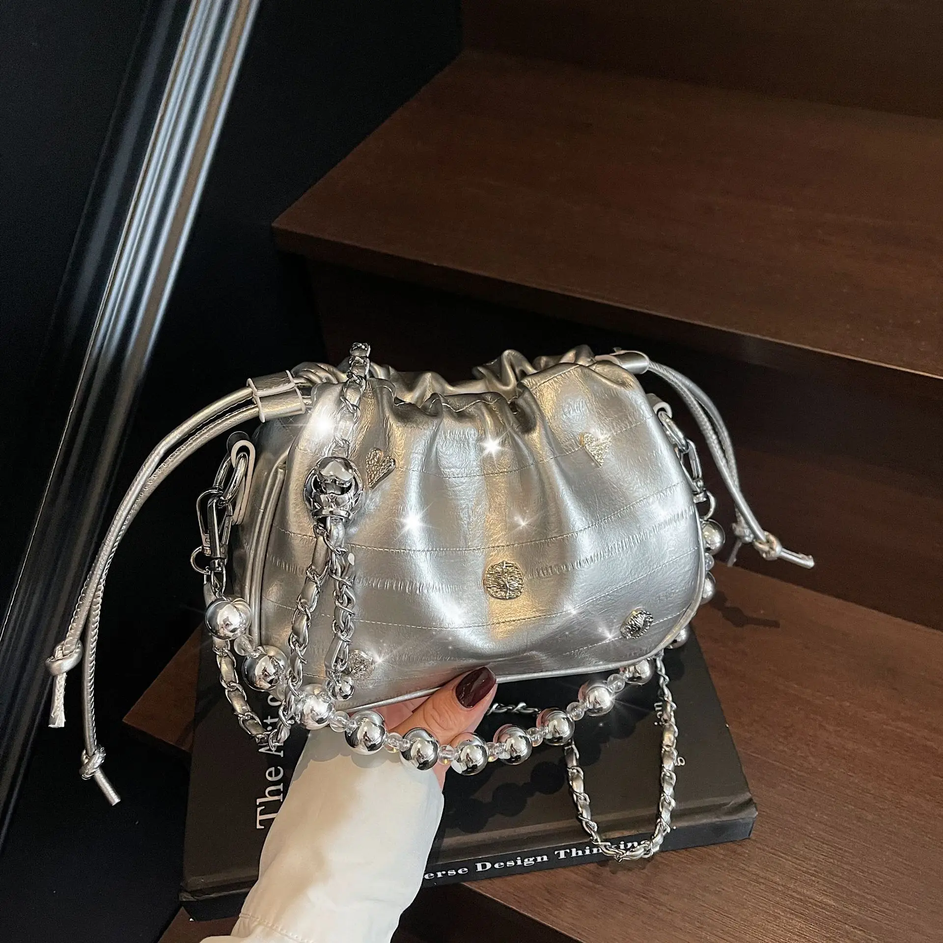 

2023 Новая женская сумка-ведро на шнурке, минималистичная сумка через плечо, повседневная сумка с верхней ручкой, легкая универсальная сумка