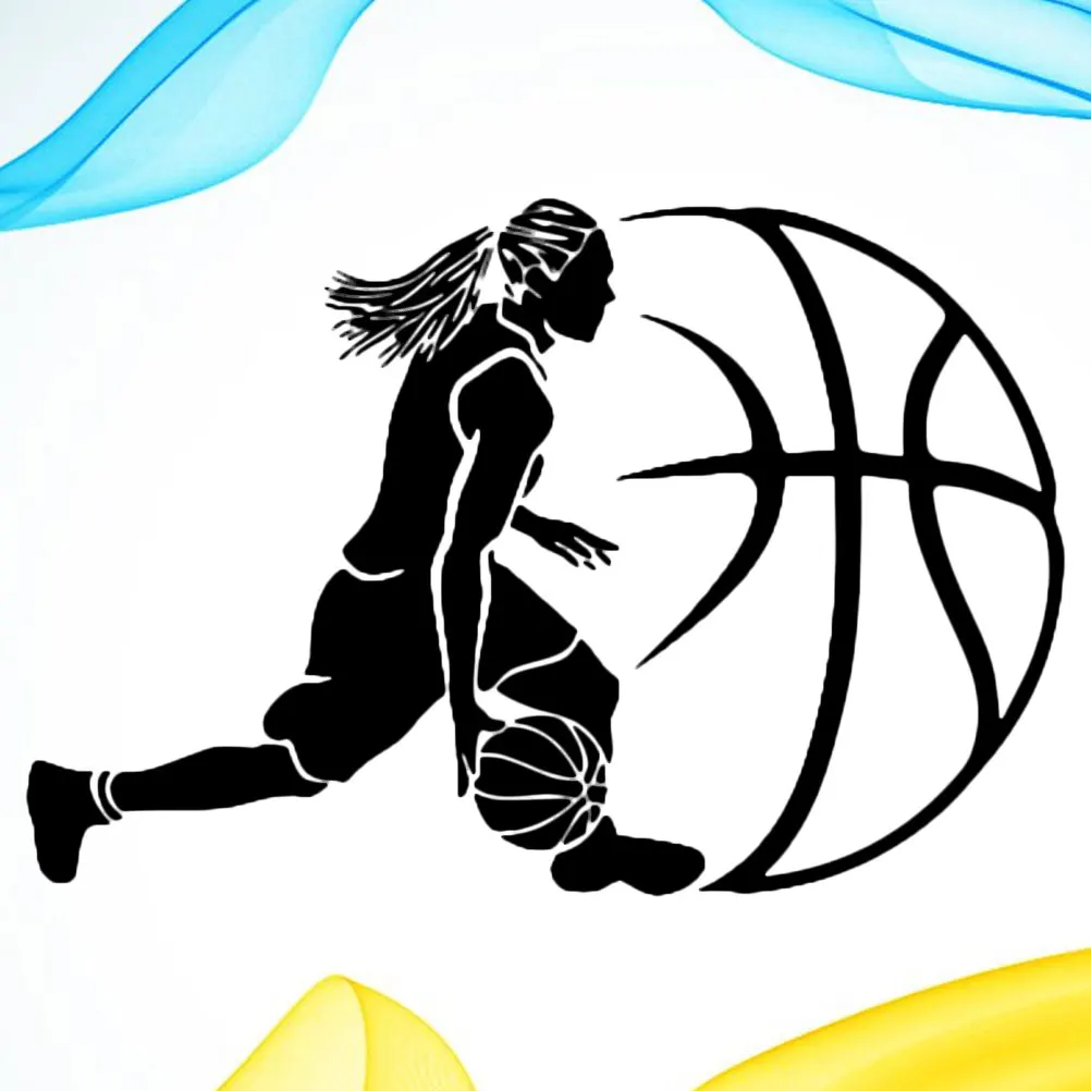 

1pc Basketball Theme Decals Creative Wall Sticker Sports Style Mural Removable Wall Pasters for Home Hotel