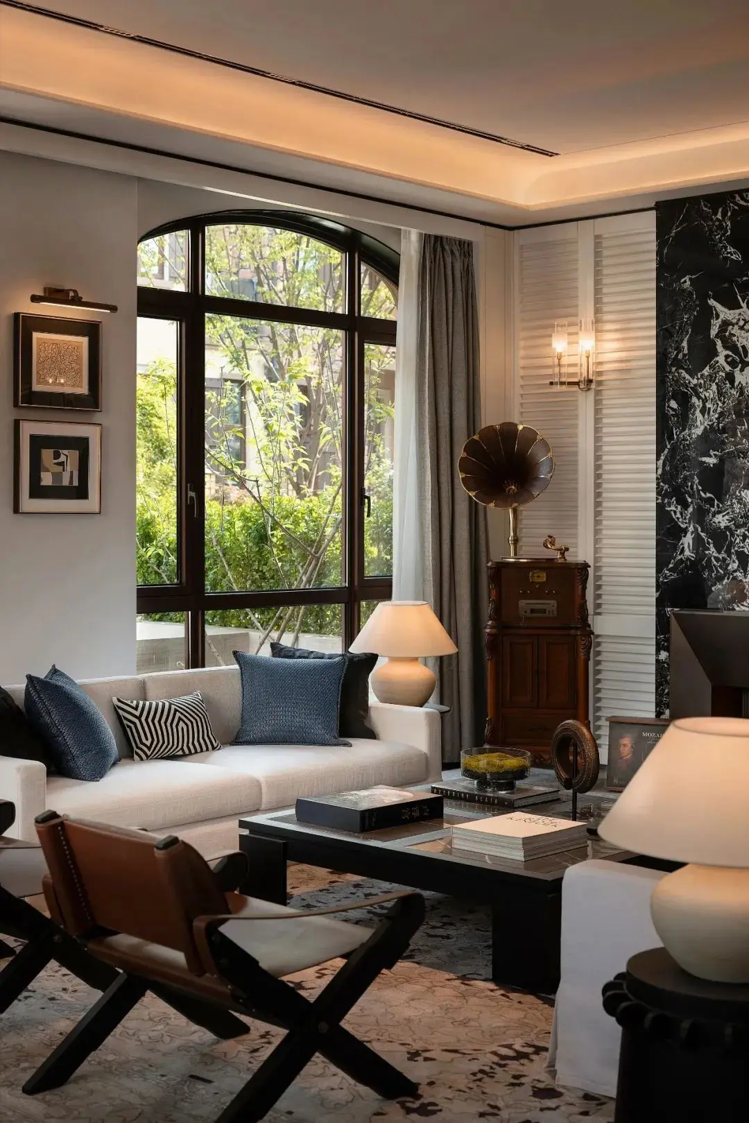 Sanhai الفرنسية الرجعية نمط التصميم الداخلي الطابق خطة غرفة 3D ماكس تقديم البناء المنزلي رسم شقة أنيقة حلم البيت