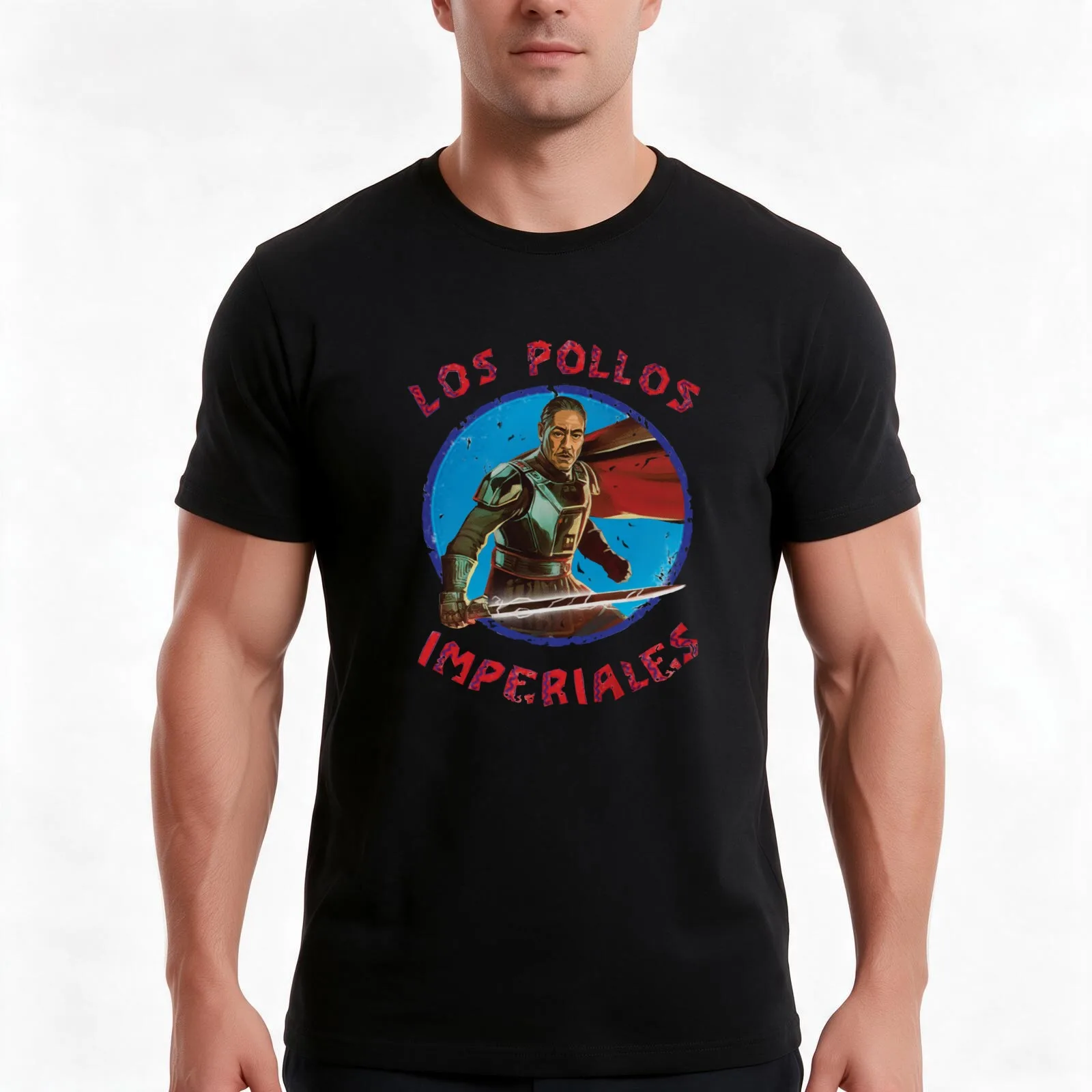 Los Pollos Imperiales T-Shirt, Summer Casual Cotton Tee, Oversized Streetwear Tops, Vintage Graphic Print, Unisex Men Women