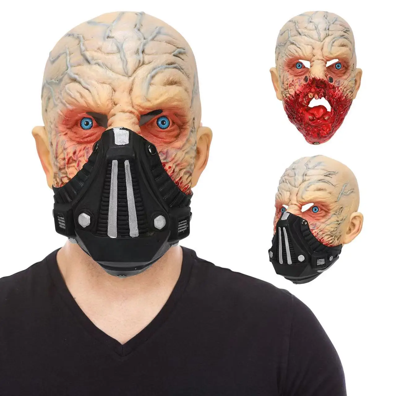 Halloween mask, Halloween cosplay, creative, face change, latex, horror