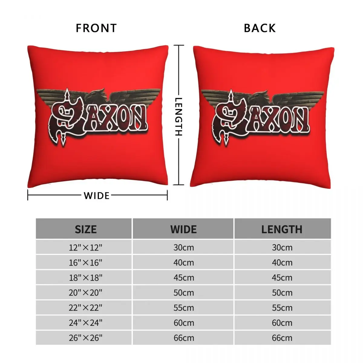 Saxon Wheels of Steel Square Pillowcase Polyester Linen Velvet Pattern Zip Decor Sofa Cushion Cover