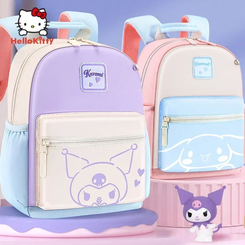 

Sanrio Cinnamoroll Kawaii Anime Storage Book Schoolbag Cute Hello Kitty Kuromi Children Casual Backpack Lovely Gifts for Kids