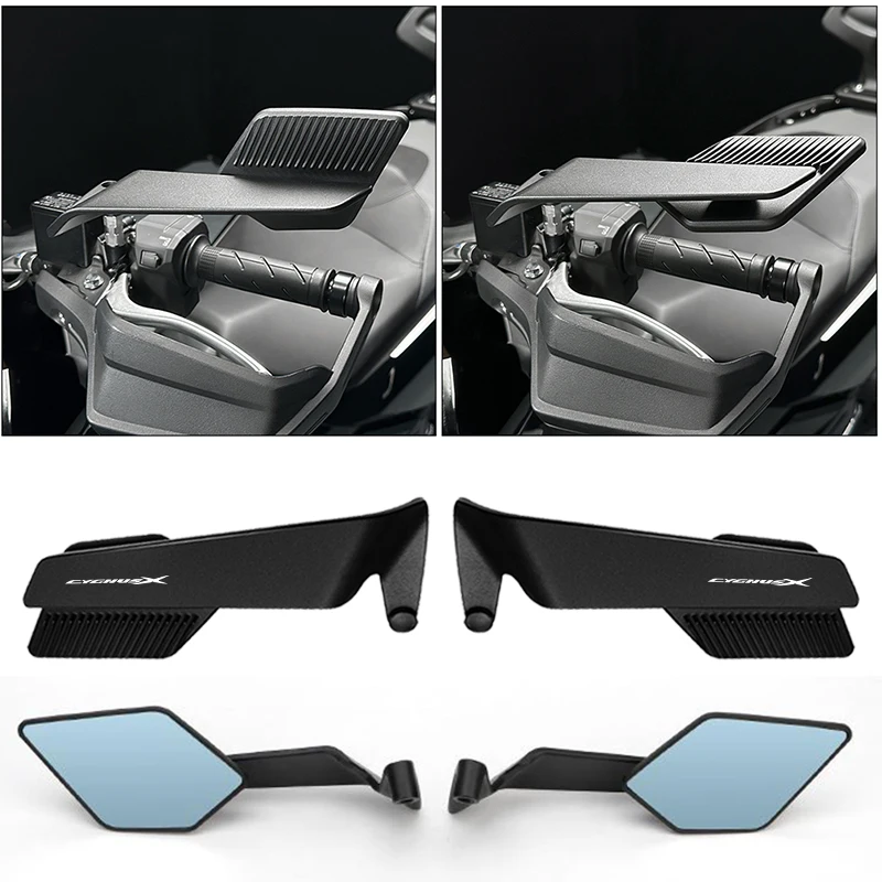 Adjustable Wind Wing Side Rearview Reversing Mirror Large View For YAMAHA CYGNUSX 125 CYGNUS X 125 SMAX 155 BWS R