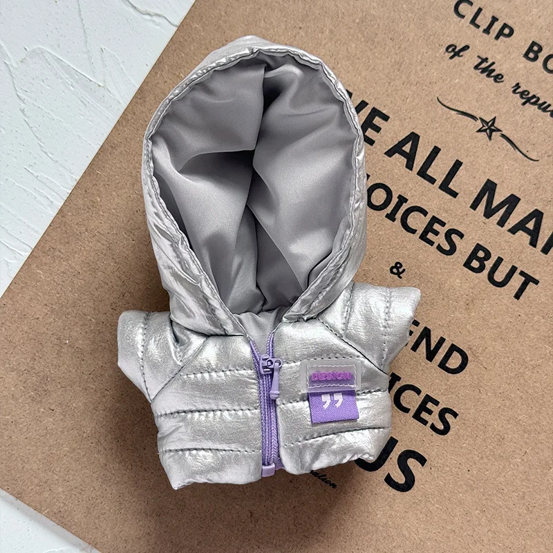 Adecuado para muñeca Labubu de 17cm, ropa de pan, muñeca de algodón Labubu, ropa de muñeca, ropa de algodón de invierno, regalos de vacaciones para muñecas