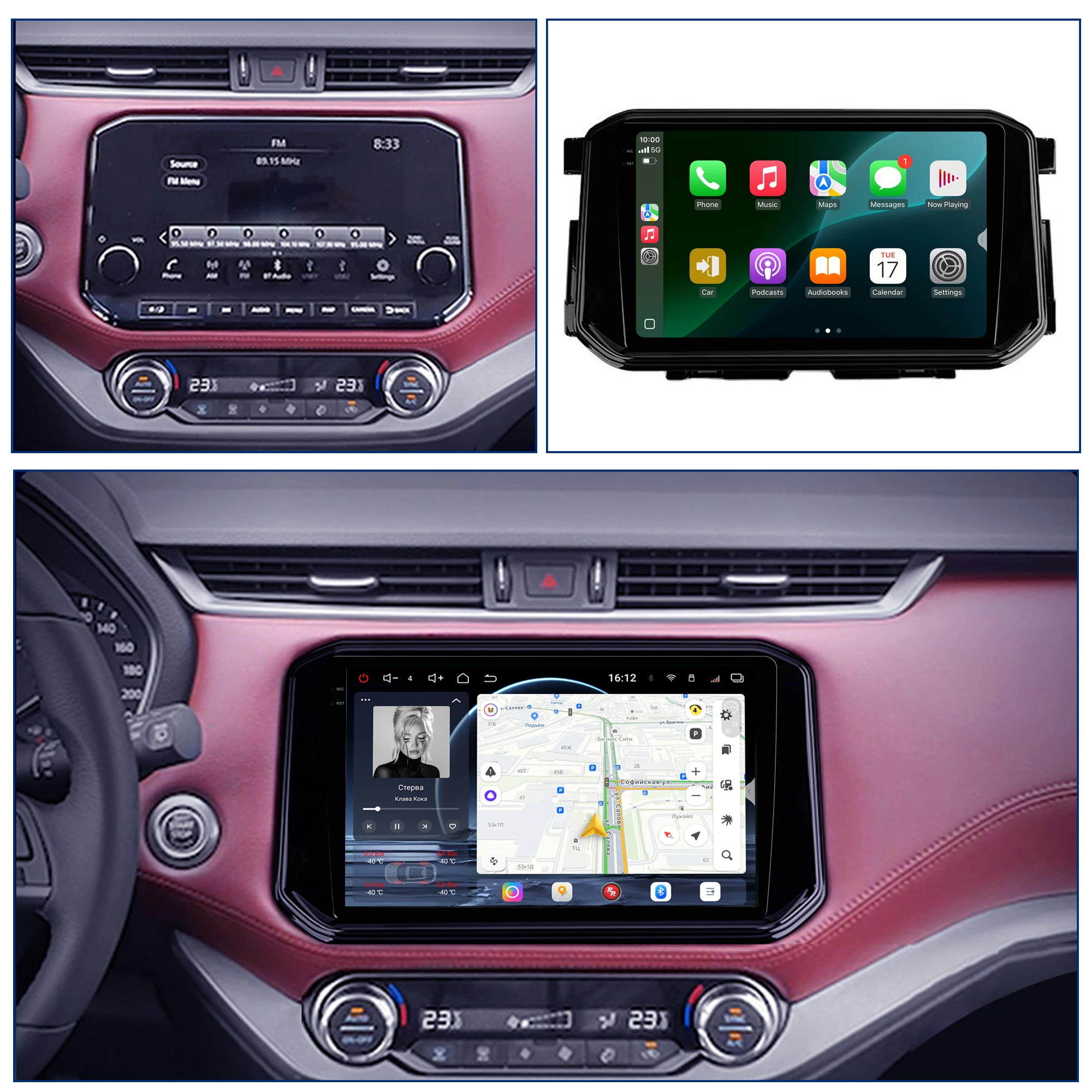Redpower Crystal Sound 850 Pro Max شاشة مشغل راديو السيارة الاندورويد لنيسان تيرا إكستيرا 2018 - 2022 CarPlay بلوتوث هاي فاي