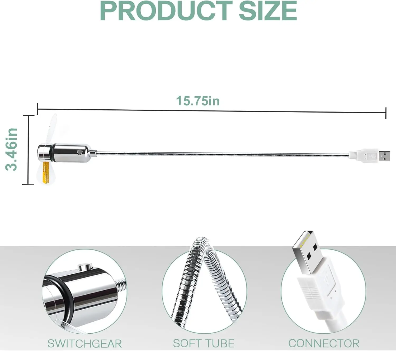 LED USB Clock Fan With Real Time Display USB Powered Mens Christmas Fathers Day Gifts Choice