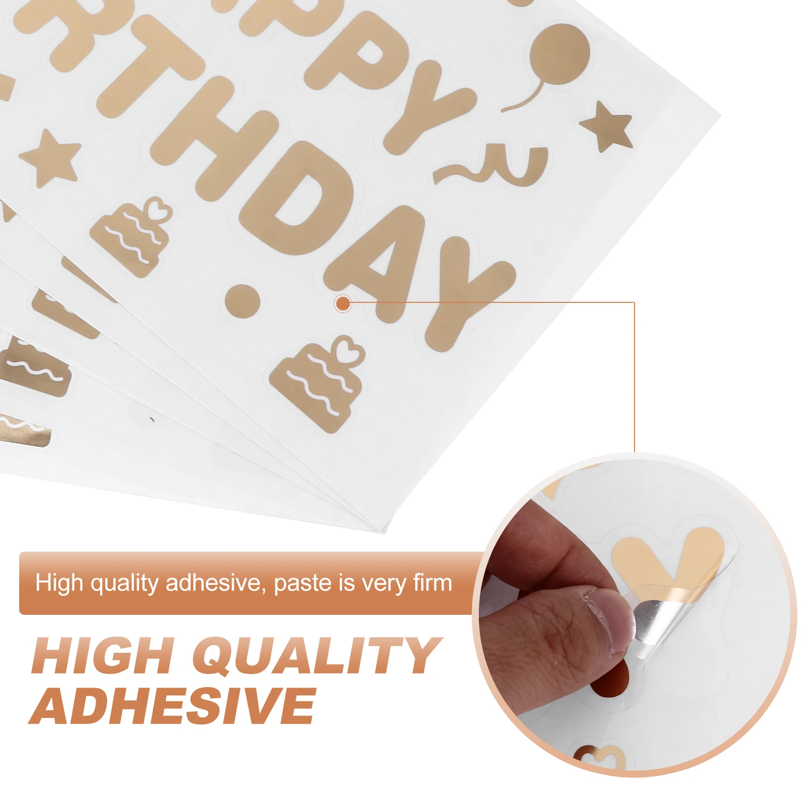 5 Pcs Stickers Self-adhesive Birthday Party Decorate Window Clings for Classroom Wall Calendar Happy Decal Sign