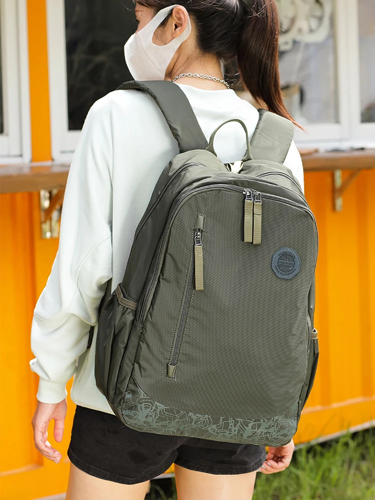 Fouvor 2024 New Women Backpack Large Capacity Fashion Oxford Computer Student Bag Zipper Travel Canvas Bags School Bags 2535