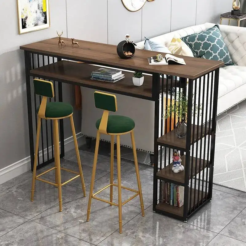

Tables High Luxury Party Cocktail Metal Bar Dining Room Bar Tables Long Nightclub Mesa Barra Para Cocina Home Furniture YY50BT