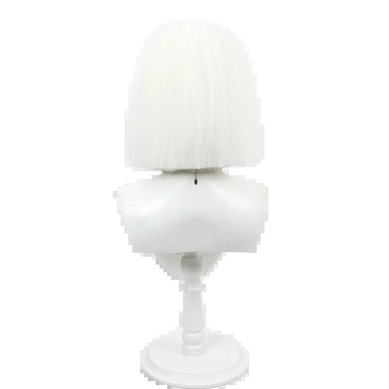 Game Hazbin Lute Cosplay Anime Hotel Lute Cosplay Pruik Kort Wit Hittebestendig Synthetisch Haar Halloween Pruiken