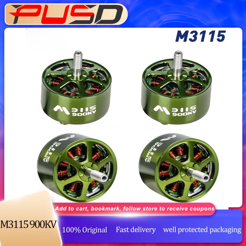 

Long Range FPV Motor 4pcs Mars M3115 900KV 3-6S Brushless Motor for Freestyle RC Drone Parts
