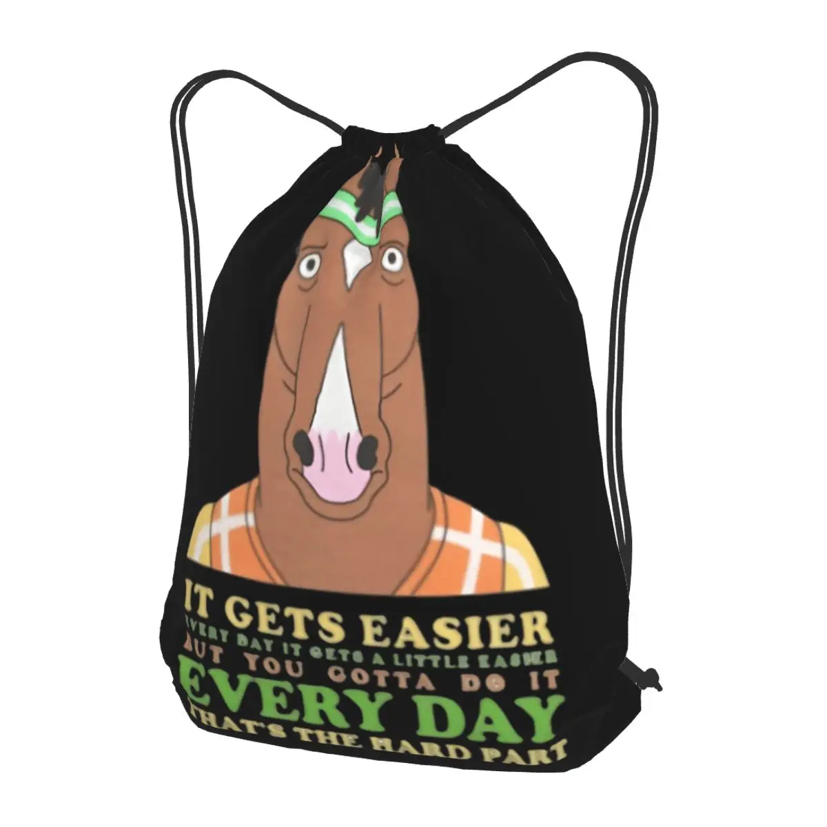 Show Comedy Drama Horse TV Backpacks Portable Drawstring Bundle Pocket Sports Bag Book Bags for Man Woman School