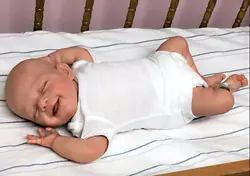 Poupée de bébé Reborn en Silicone de 19 pouces, corps complet, peau 3D, sommeil réaliste, jouet de bain doux au toucher