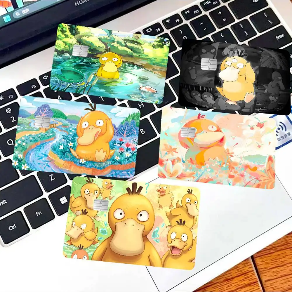 Anime P-Pokemon P-Psyduck Anime Cartoon Sticker Film Skin for Credit Card Debit Bank Bus Card view 4