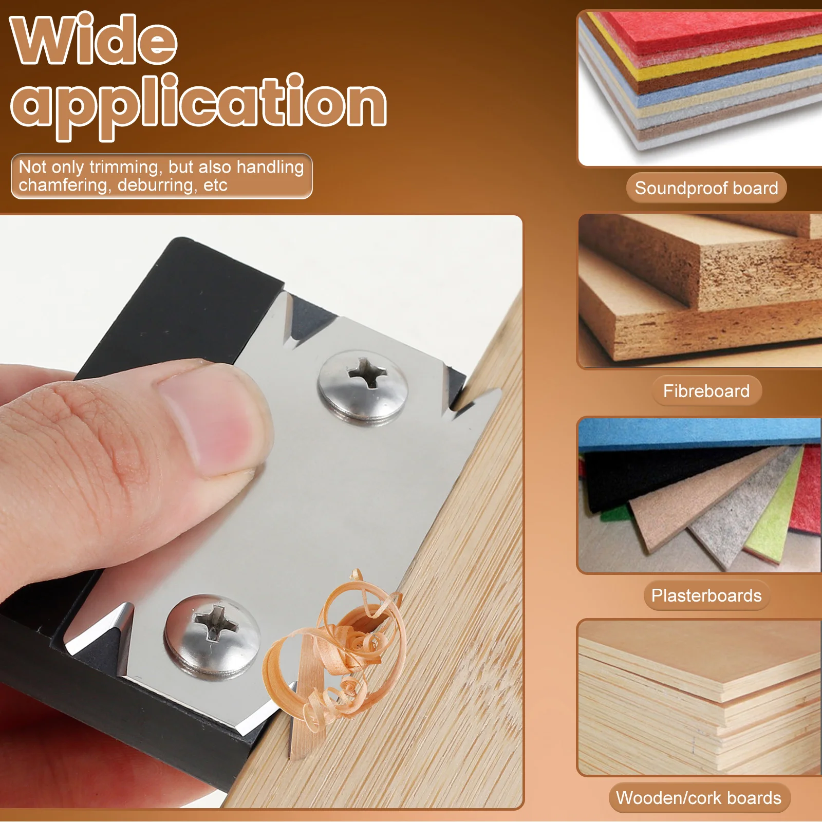 Tagliabordi per la lavorazione del legno da 2 pezzi Tagliabordi robusto Facile da maneggiare Tagliabordi portatile per la lavorazione del legno Veloce ed efficiente e da lavoro