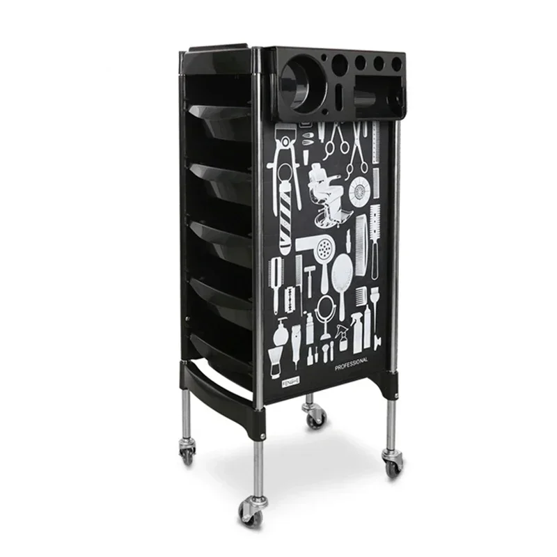 Italian Style Storable Trolley Originality Barber Shop Multifunctional Trolley Modern Nail Salon Furniture Skjuta En Vagn HBSC