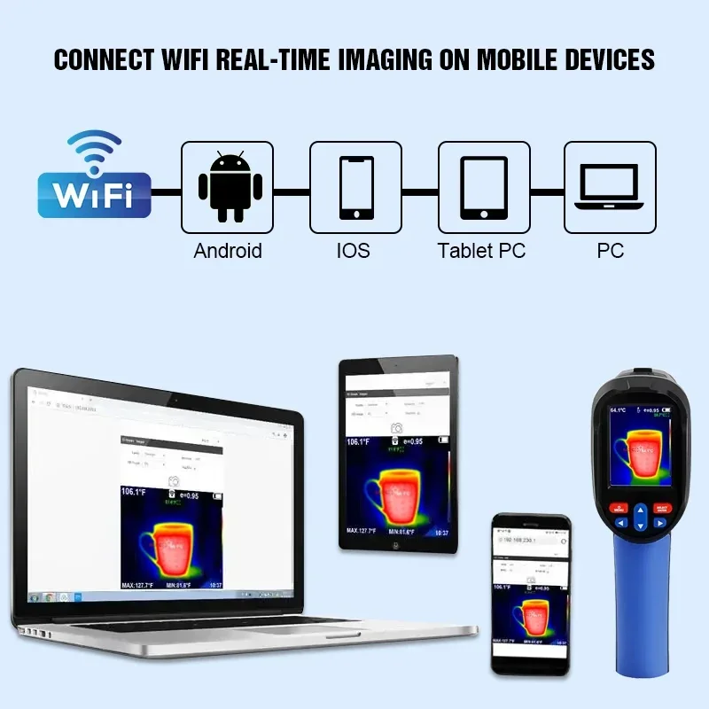 Infrared thermal imaging thermometer high-definition detection underfloor heating industrial maintenance pipes