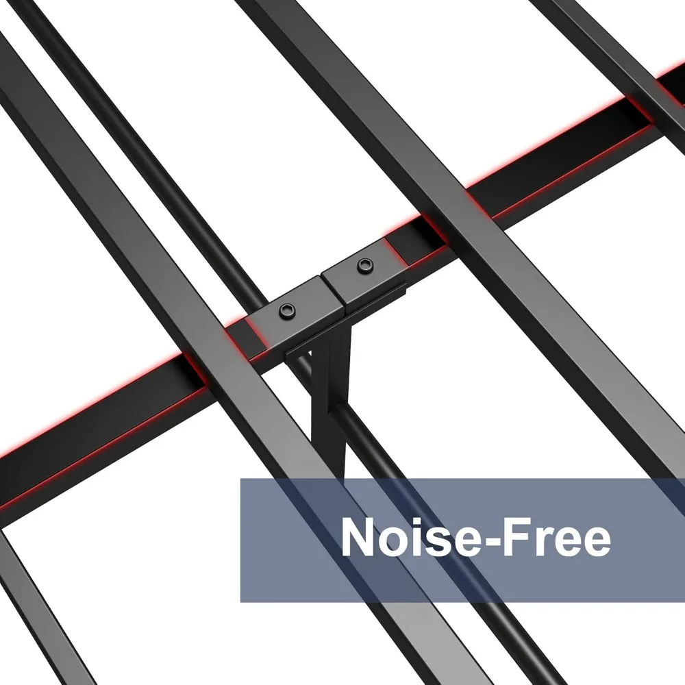 Bed Frame and Headboard, Easy Assembly, Noise-Free, No Box Spring Needed, Heavy Strong Metal Support Frames