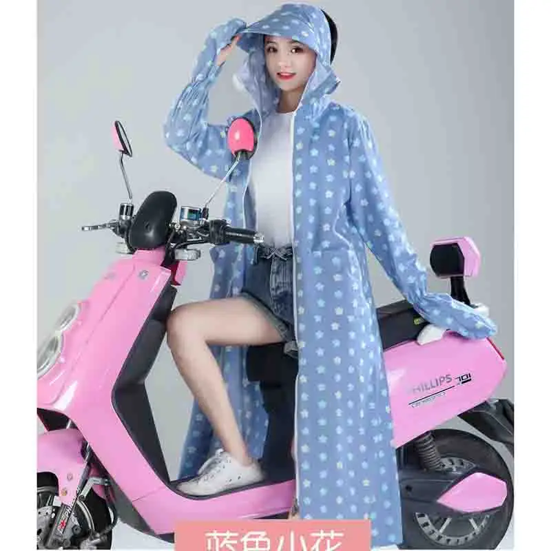 Female Summer Electric Vehicle Thin Style Sun Protection Coat Women New Long All Over Electric Scooter Motorcycle Sunscreen Suit