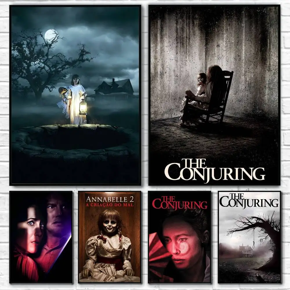 1 قطعة فيلم الرعب C-Conjuring المشارك ذاتية اللصق الفن ورق مقاوم للماء ملصق مقهى بار غرفة جدار ديكور