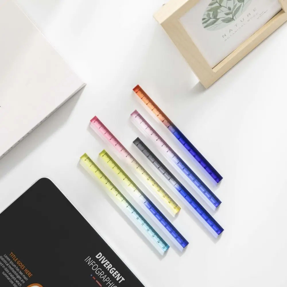 

15cm 20cm 30cm Gradient Straight Rulers Multifunction Dividing Math Drawing Ruler Drafting Transparent DIY Drawing Tools School