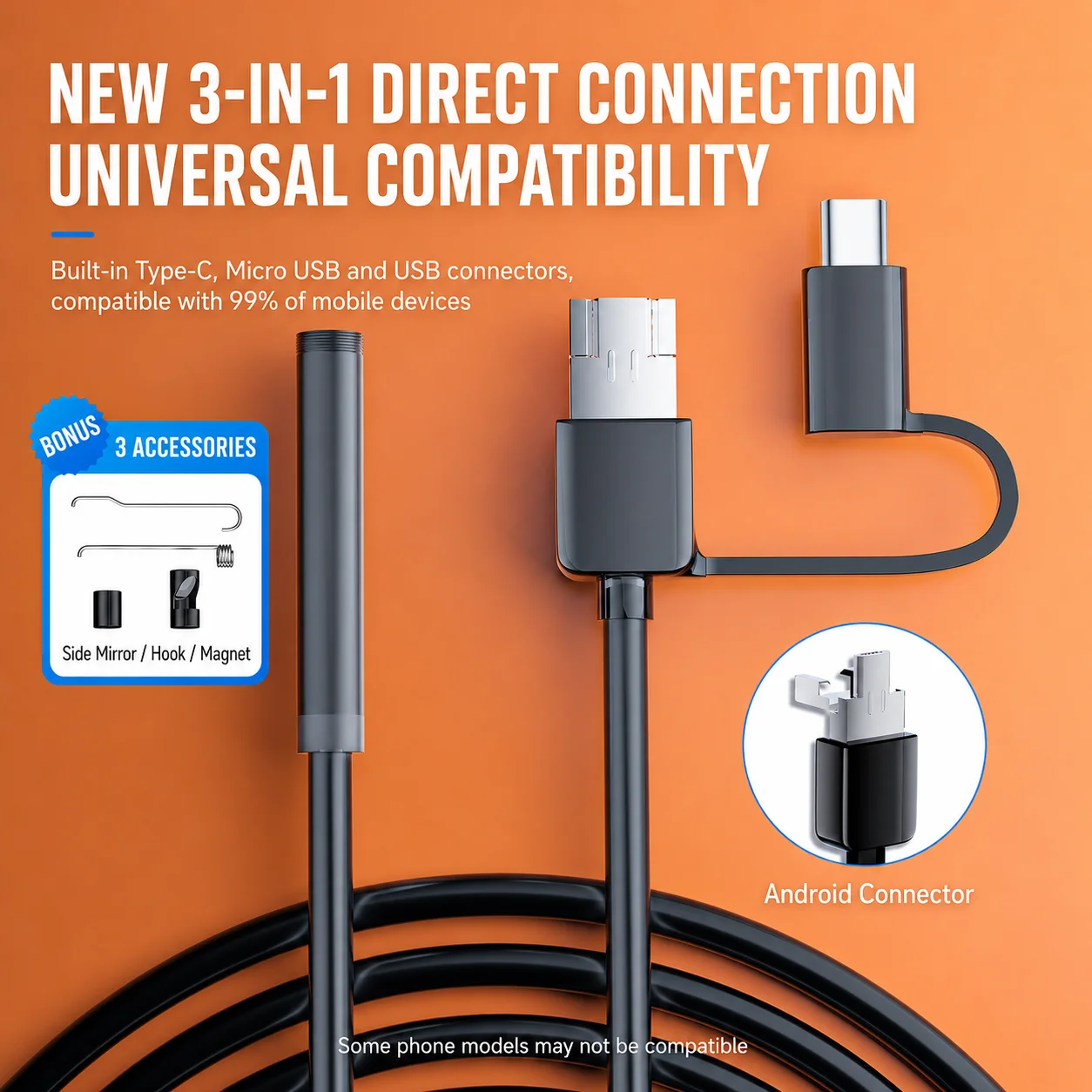 Caméra endoscopique industriel - Tethering Cable Usb avis et prix