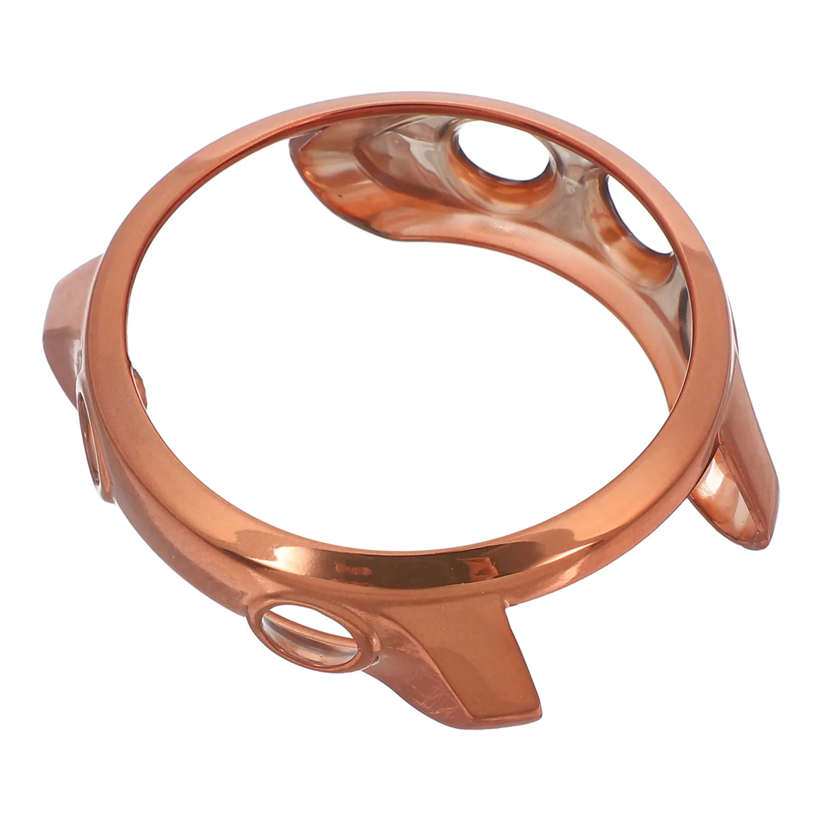 Capa Protetora Flexível de TPU Eletroplaqueada em Ouro Rosê para Smartwatch Forerunner 245 Music Anti-Risco