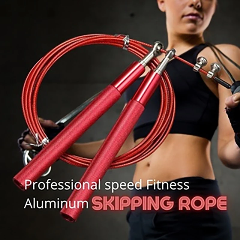 1PCS Crossfit Speed Jump Rope Professional Skipping Rope For MMA Boxing Fitness Skip Workout Training With Carrying Bag