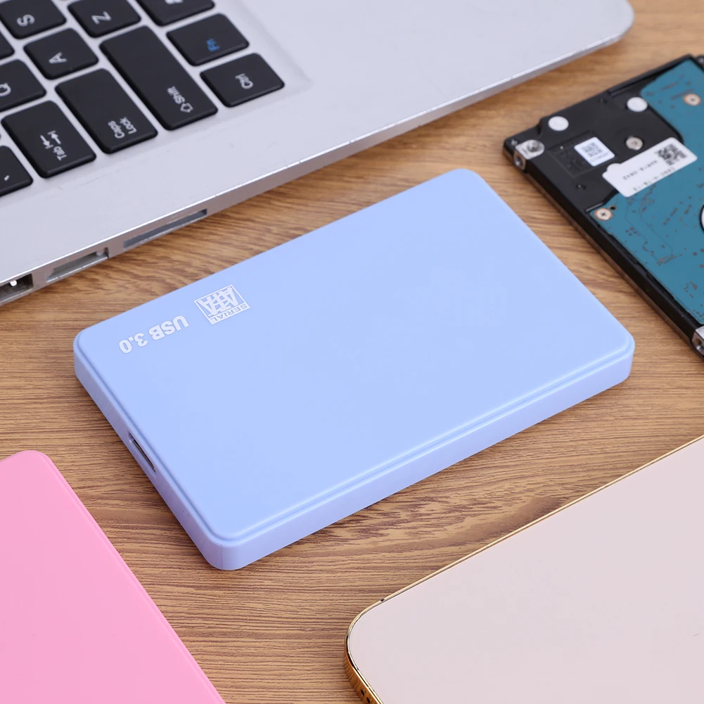 حاوية محرك الأقراص الصلبة المحمولة SATA إلى USB3.0 متوافقة مع XP/win7/win8/win10 2.5in مع كابل USB بدون أدوات للتخزين الخارجي SSD