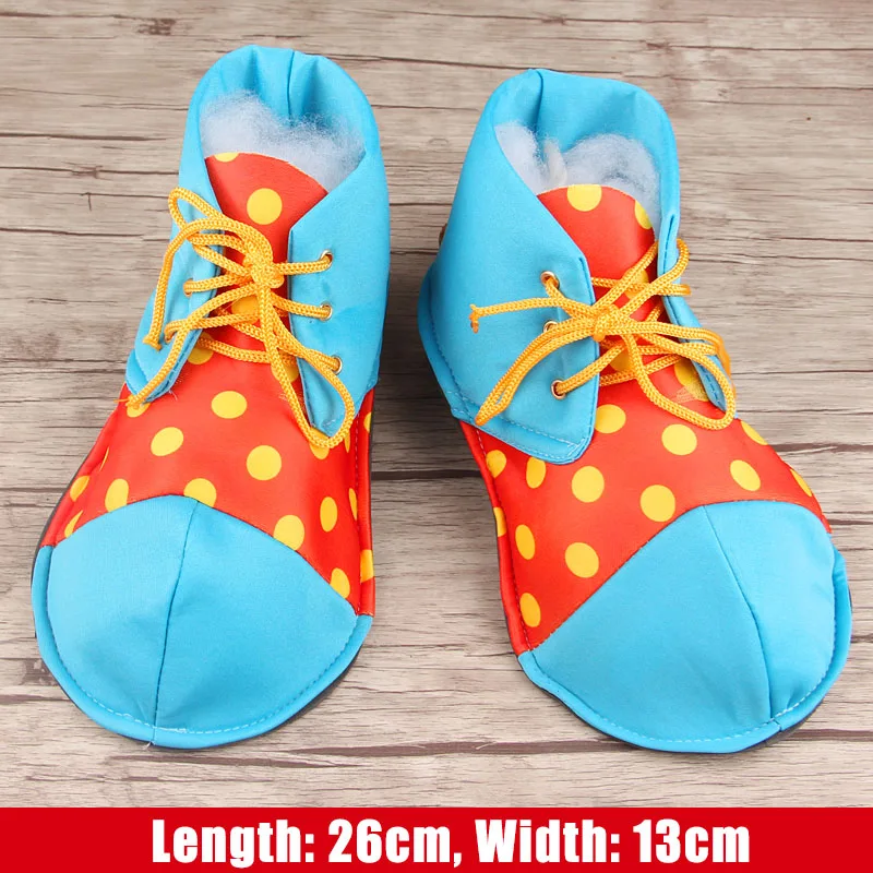 Children's Joker Shoes - Polka Dot Color blocked Joker Shoes, Halloween Party Shoes, Circus Props, Party Carnival Rainbow Shoes