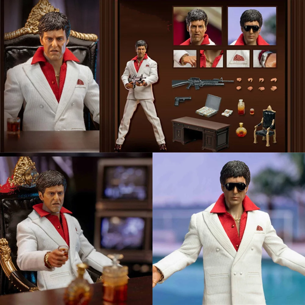 Ensemble complet de figurines d'action Shlavabo Toys, planchers face Tony Montana, Al Pac37, Hot Blooded Gastronomie, Youth 6 amaran, 002, 1/12, en stock