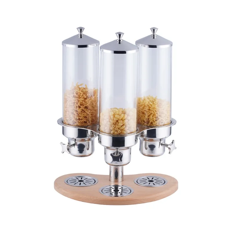 Stainless steel grain dispenser, buffet multigrain, oat, dried fruit, and cereal cauldron c