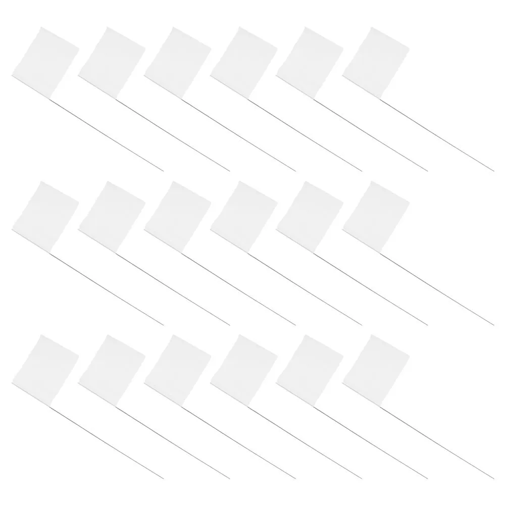60Pcs Quick Install Remove White Yard Garden Lawn Marker Flags Irrigation Sprinkler Survey Boundary Landscape Ground Marking