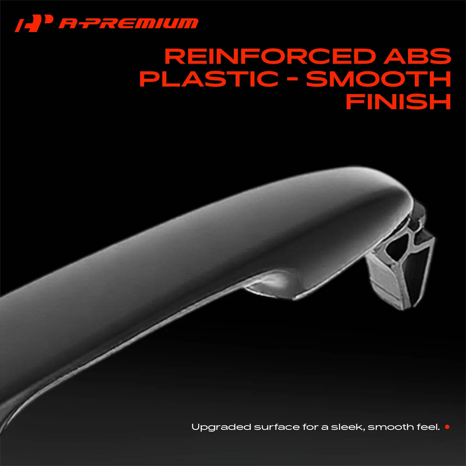 A-Premium Front Passenger or Rear Side Black Exterior Door Handle for Ford Fusion 2006-2012 Lincoln MKZ 2007-2012 Mercury Milan