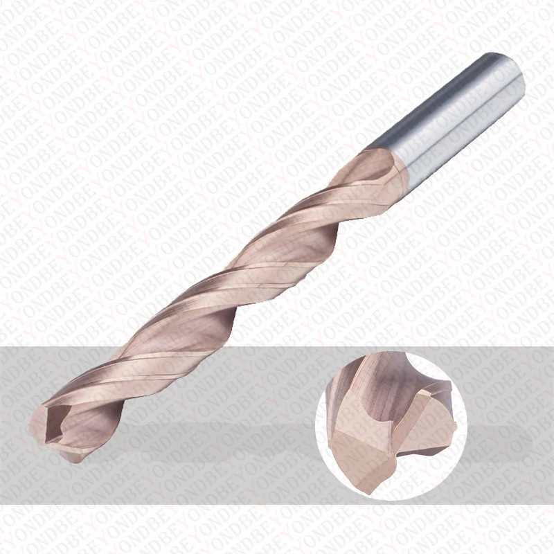 BEYOND Long 120 150 mm Carbide Bit Lengthened Coated Twist Drill HRC55 Tungsten Steel Straight Shank CNC Drilling Milling 1-20mm