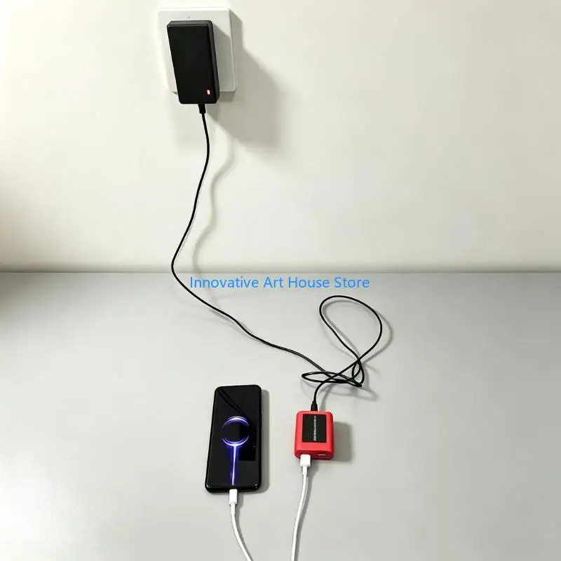E1PC DC12V/21V to 5V USB Power Adapter with Double Output for Carry Tool