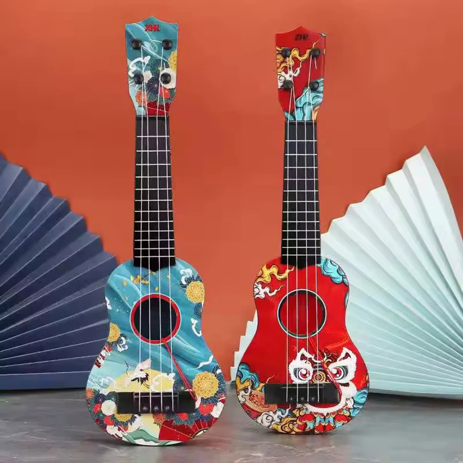 44cm Children Guitar Toy Can Be Used To Play Elementary Instruments With Paddles Simulating Yukrili Music Toys