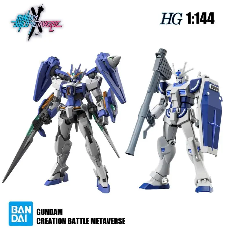 New Bandai Anime New Mobile Suit Gundam Set Creative Build Metaverse Hg1/144 Assembly Plastic Model Kit Action Toys Figures Gift