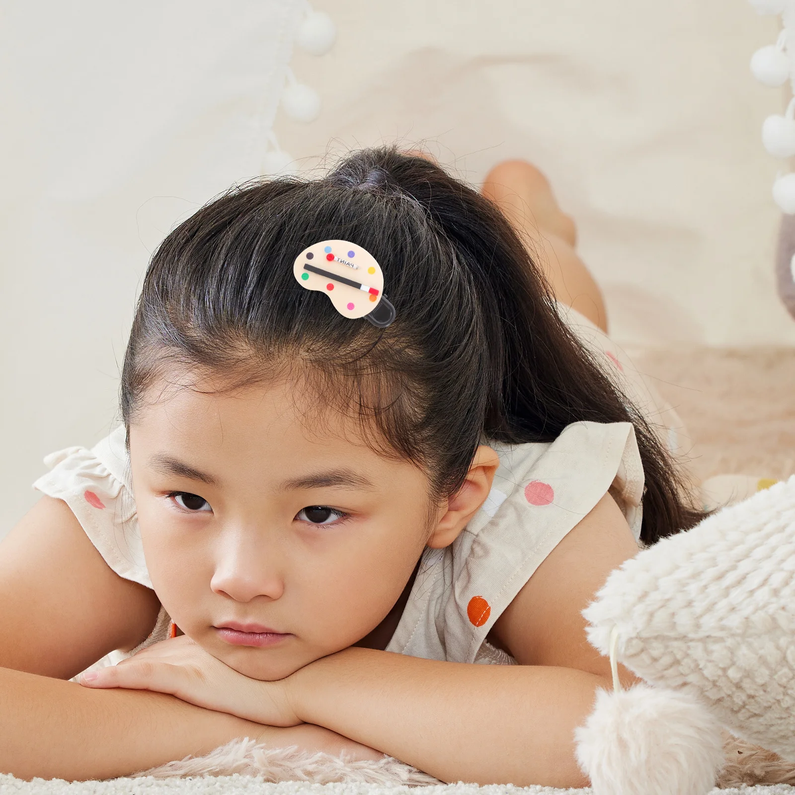 

Cute Hair Clips Creative Oil Painting Brush Design Non-Slip Bangs Holder For Women Hair Accessories Barrettes