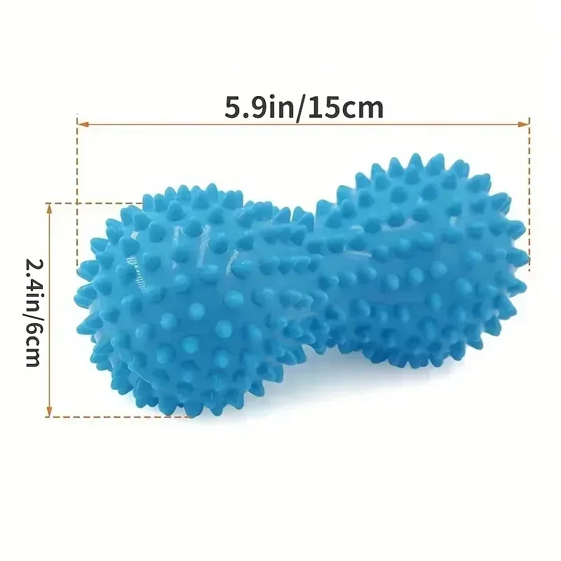 1Pc Peanut Shape Spiky Massage Ball, PVC Sensory Massager Ball for Foot Muscle Relaxation and Stress Release