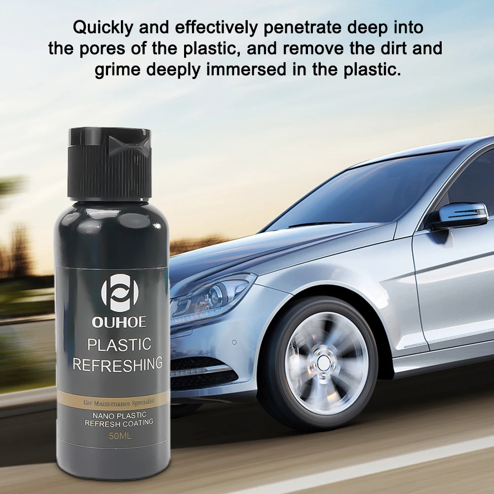 For Plastic Parts Refurbish Repair Fluid Car Exterior Restorer Plastic Refurbish 30ML/50ML Refurbish Automotive Tools