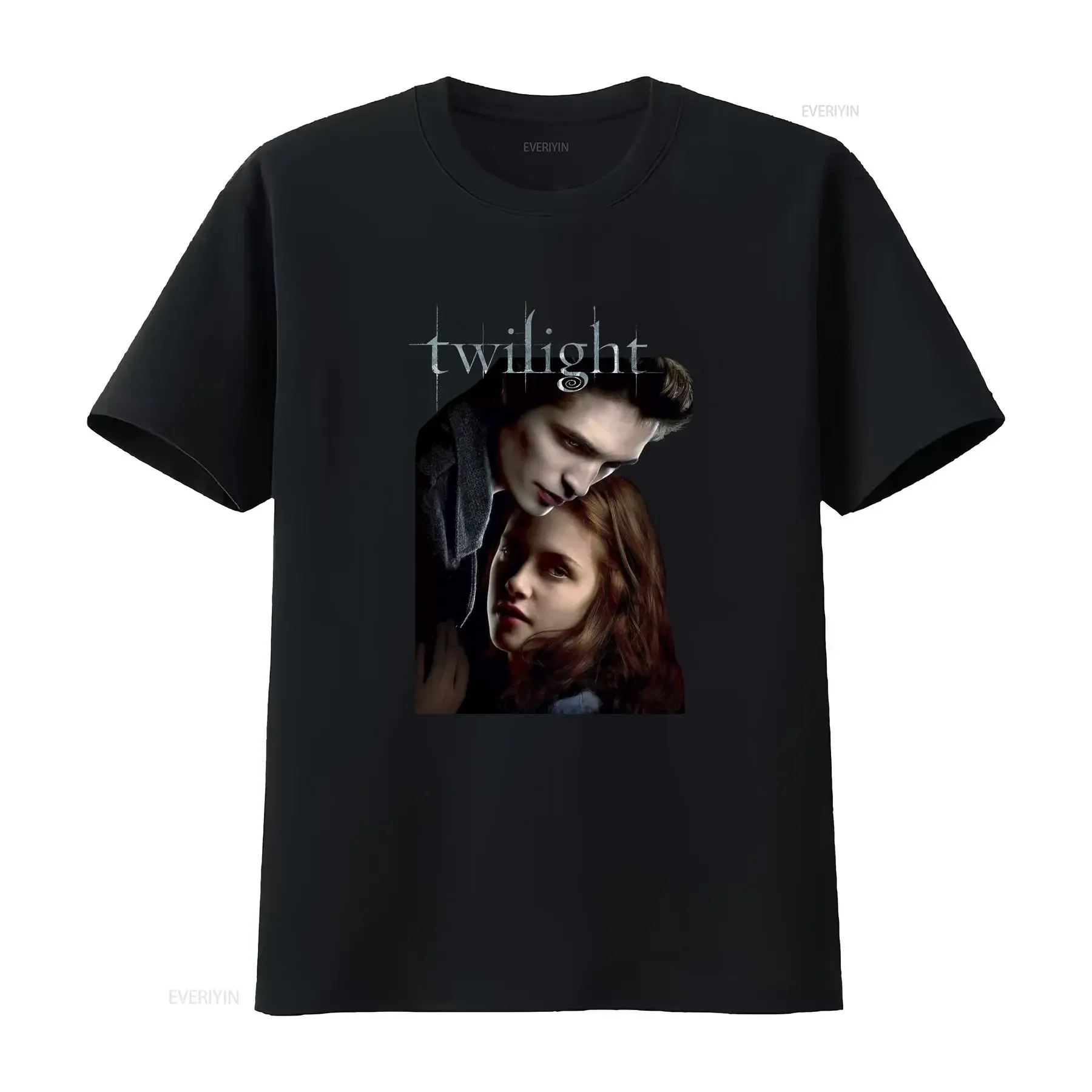 Twilight Movie T shirt Men Large Black  vintage Washed Unisex streetwear Stretched Breathable Soft homme Top For Everyday Wear
