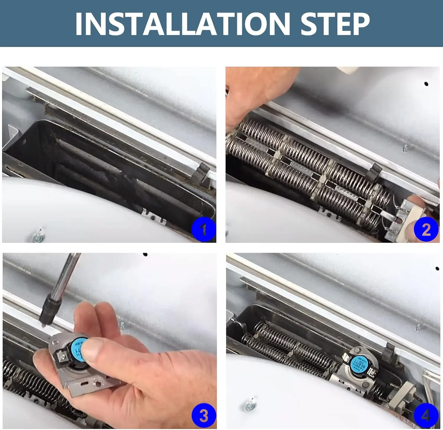 LA1044 LA-1044 Dryer Heating Element L248-80 Thermostat Kit by Sikawai  Fit for Whirlpool Admiral May-tag Magic Chef Dryers - Image 2