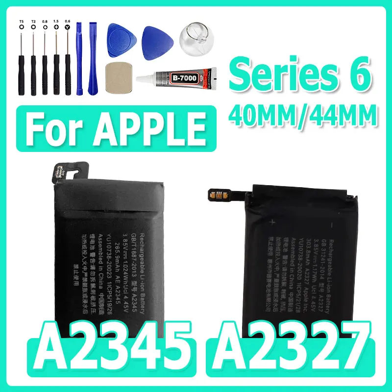 A2345 A2327 Replacement Battery For A2345 For Series 6 40mm A2327 For Series 6 44mm Smart Watch Battery + Free Tools