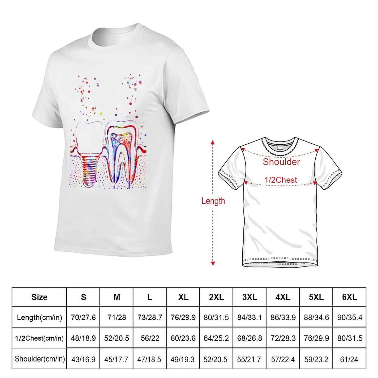 Human teeth and dental implant T-Shirt valentines clothes korean fashion luxury clothes men