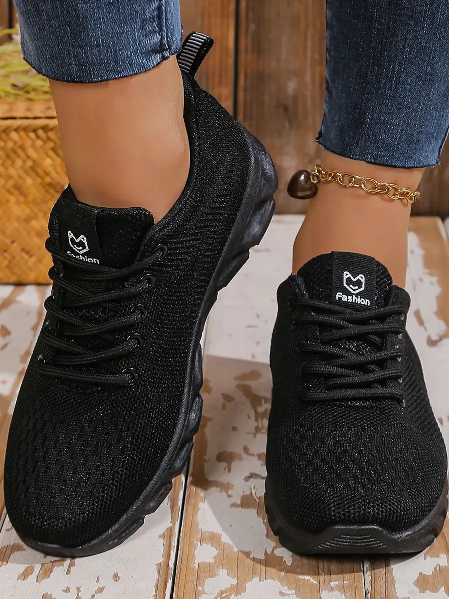 2026 Frühjahr/Sommer Neuer Stil Damen-Sohlen-Schuhe – Fly-Weave Atmungsaktive, Bequeme, Weichlaufende Anti-Rutsch-Fitness-Schuhe – Detail 1