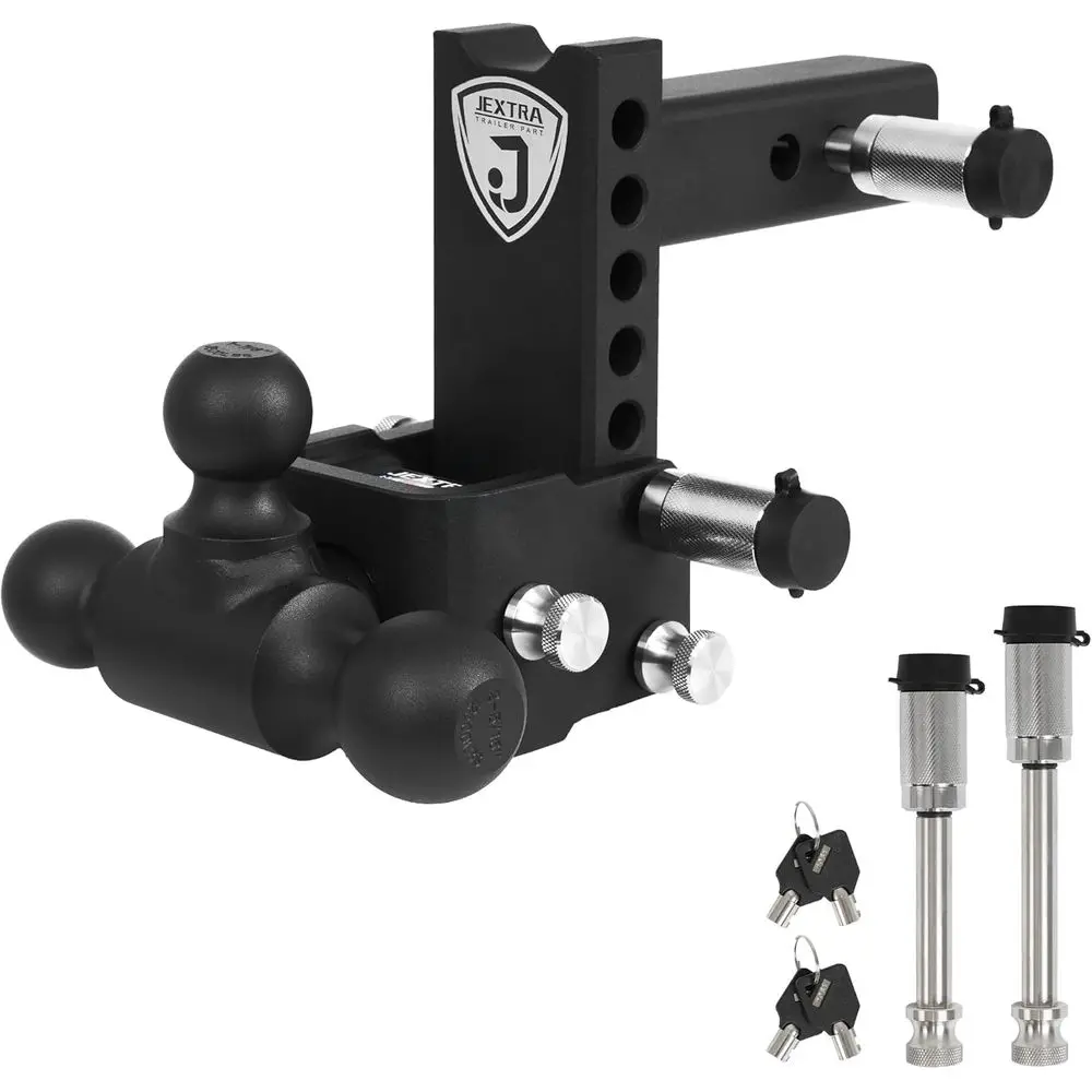 

2-Inch Receiver Trailer Hitch Ball Mount with 5-Inch Drop, Tri-Ball for 12,500 lbs Capacity