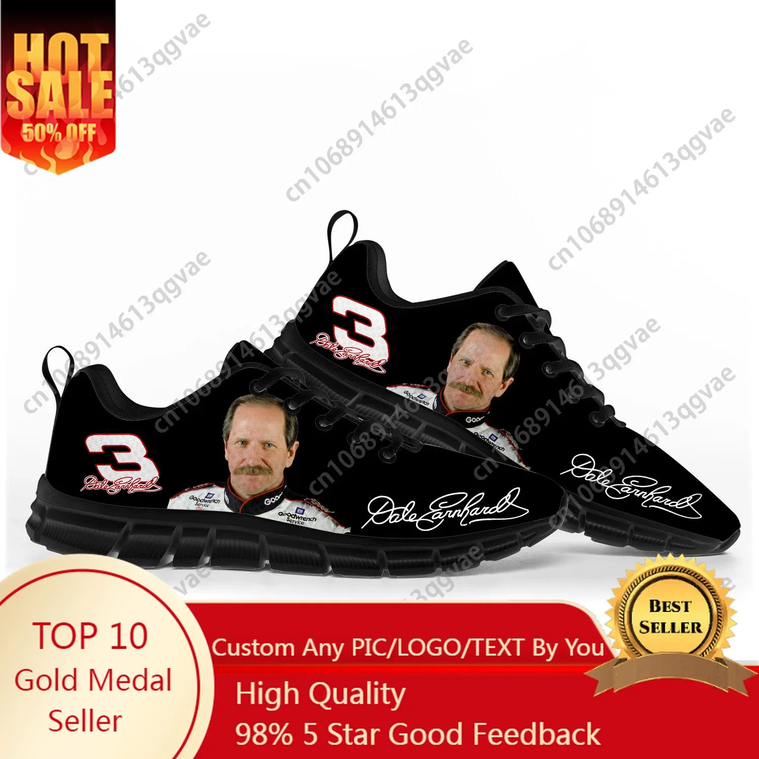 Dale Number 3 Earnhardt Furry Sports Shoes Mens Womens Customized Sneakers Shoe High Quality Couple