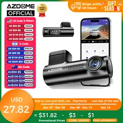 AZDOME M330 Auto DVR 1296P Dash Cam Smart Voice Control WiFi Kostenlose APP G-sensor Notfall Aufnahme parkplatz Monitor Schleife Aufnahme